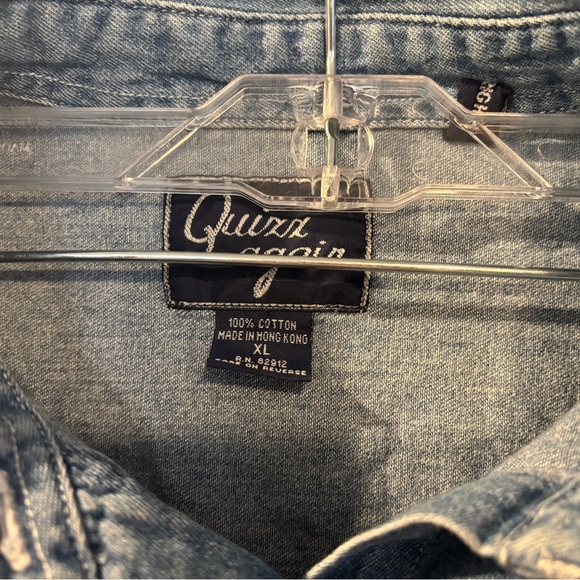 Embroidered Denim Button-Up Shirt - Picture 3 of 5